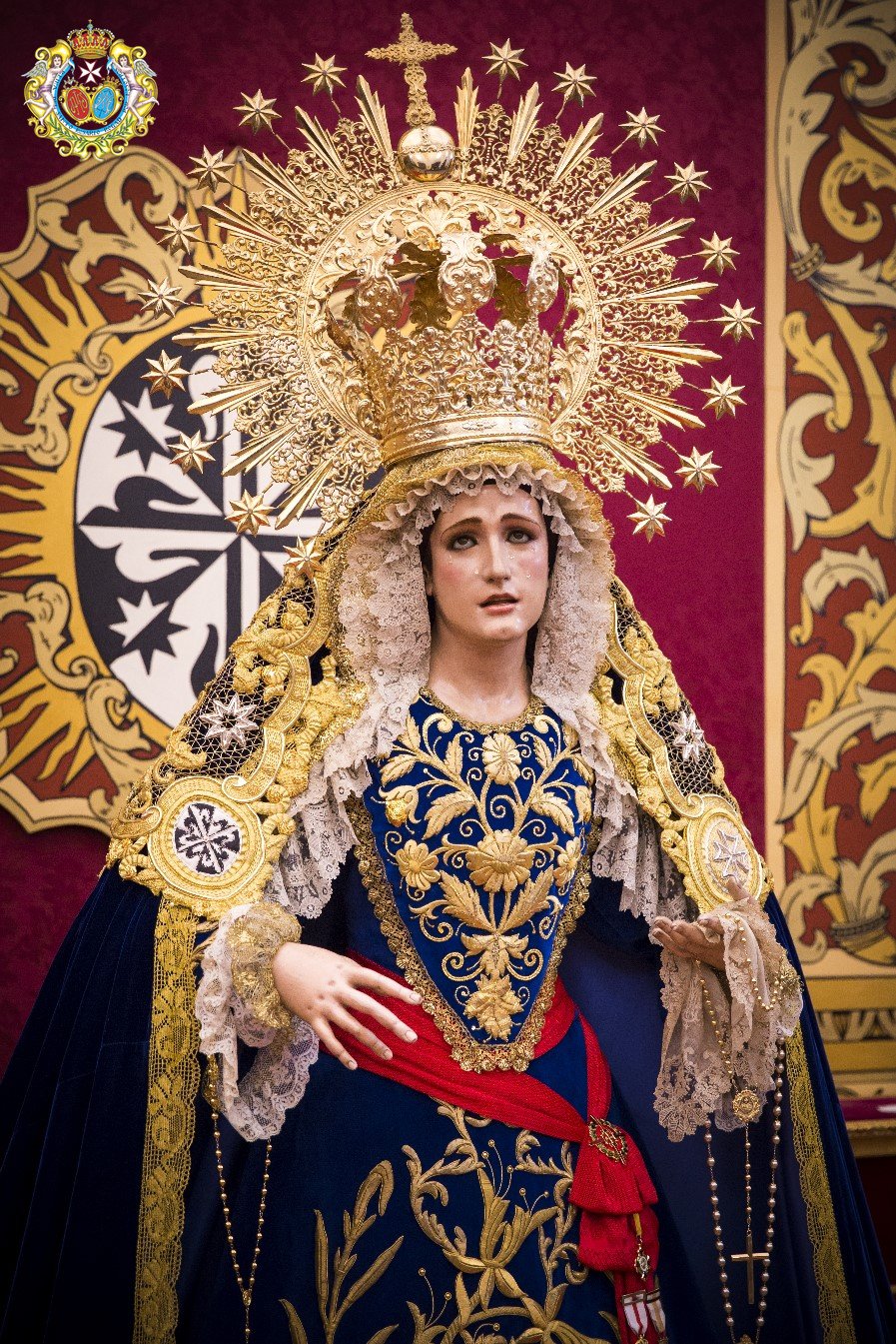 Saya negra de la Estrella en técnica de aplicación